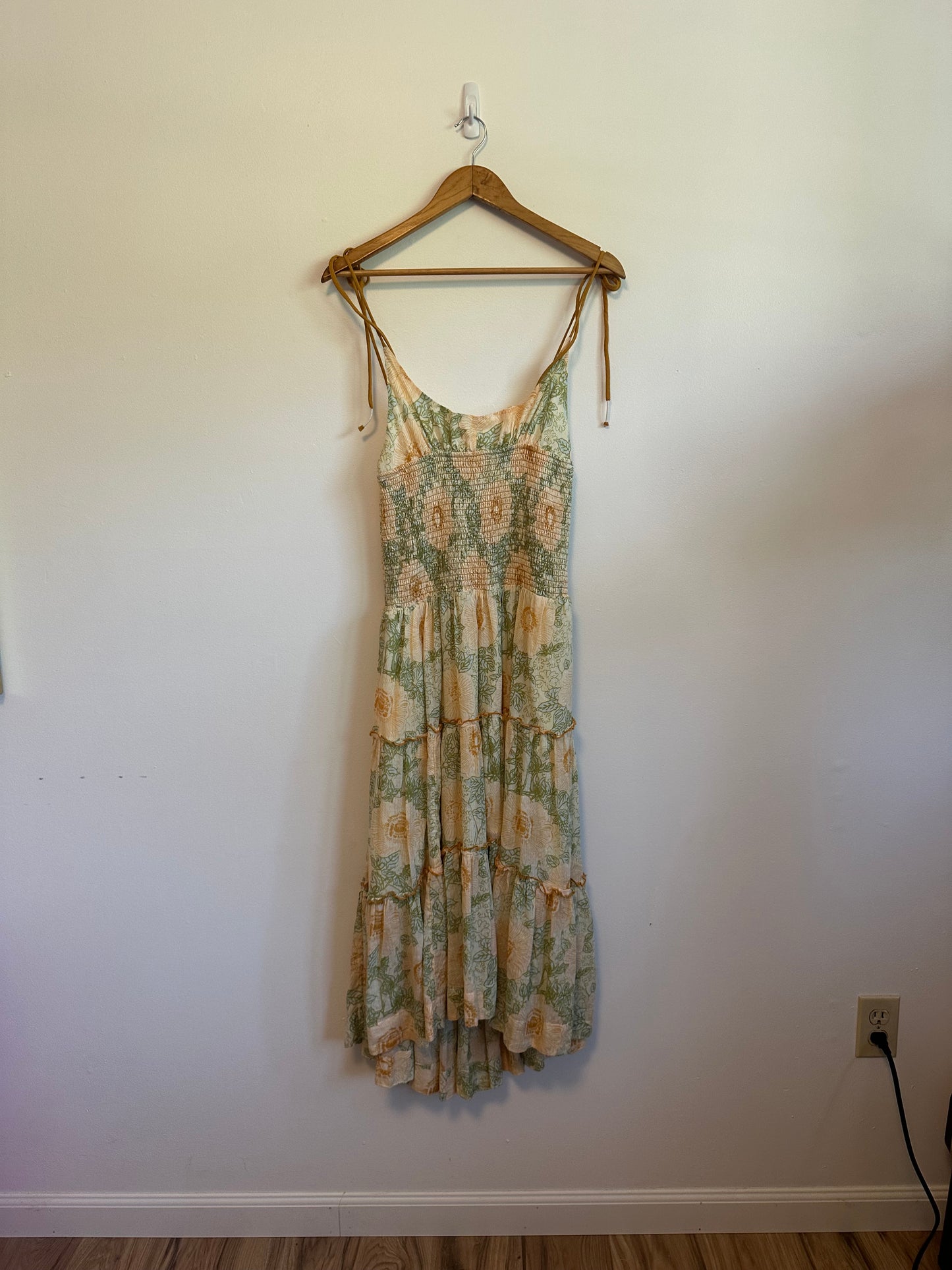 NWT Free People Adriel Midi Dress in Ivory Combo | Size Medium
