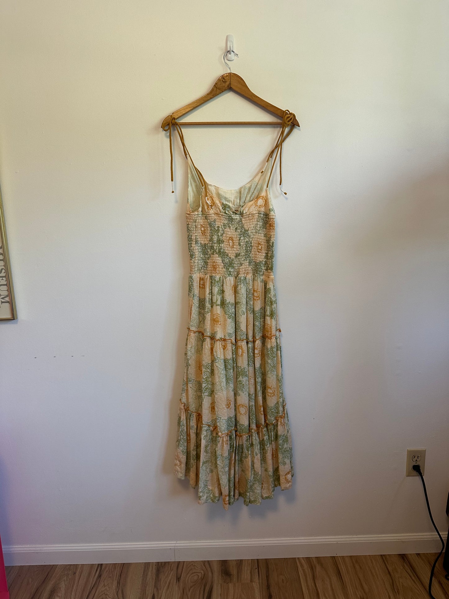 NWT Free People Adriel Midi Dress in Ivory Combo | Size Medium