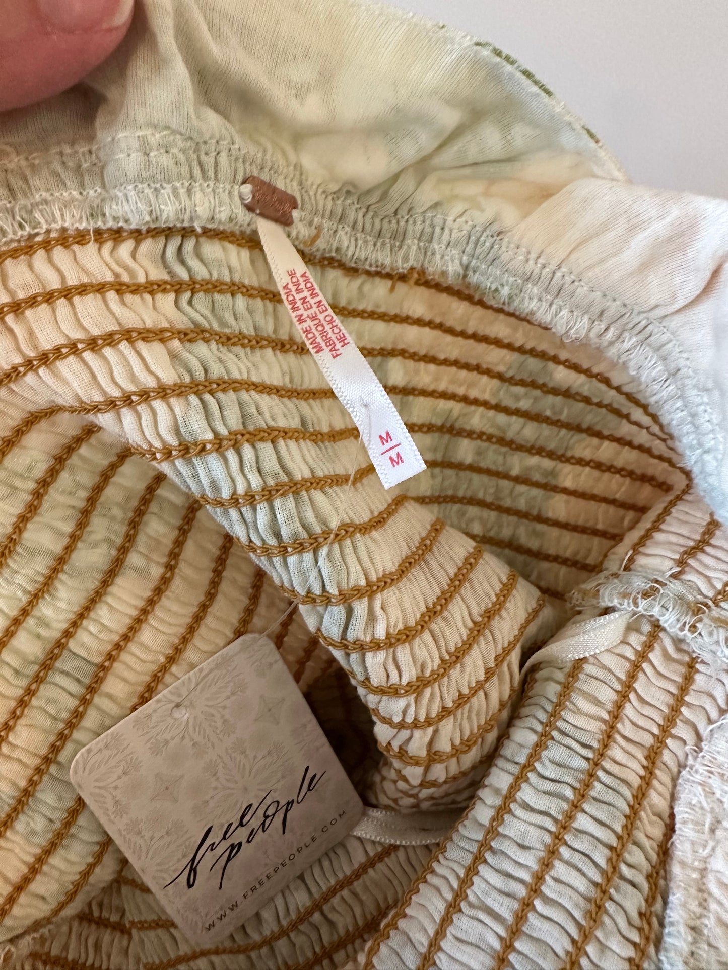 NWT Free People Adriel Midi Dress in Ivory Combo | Size Medium