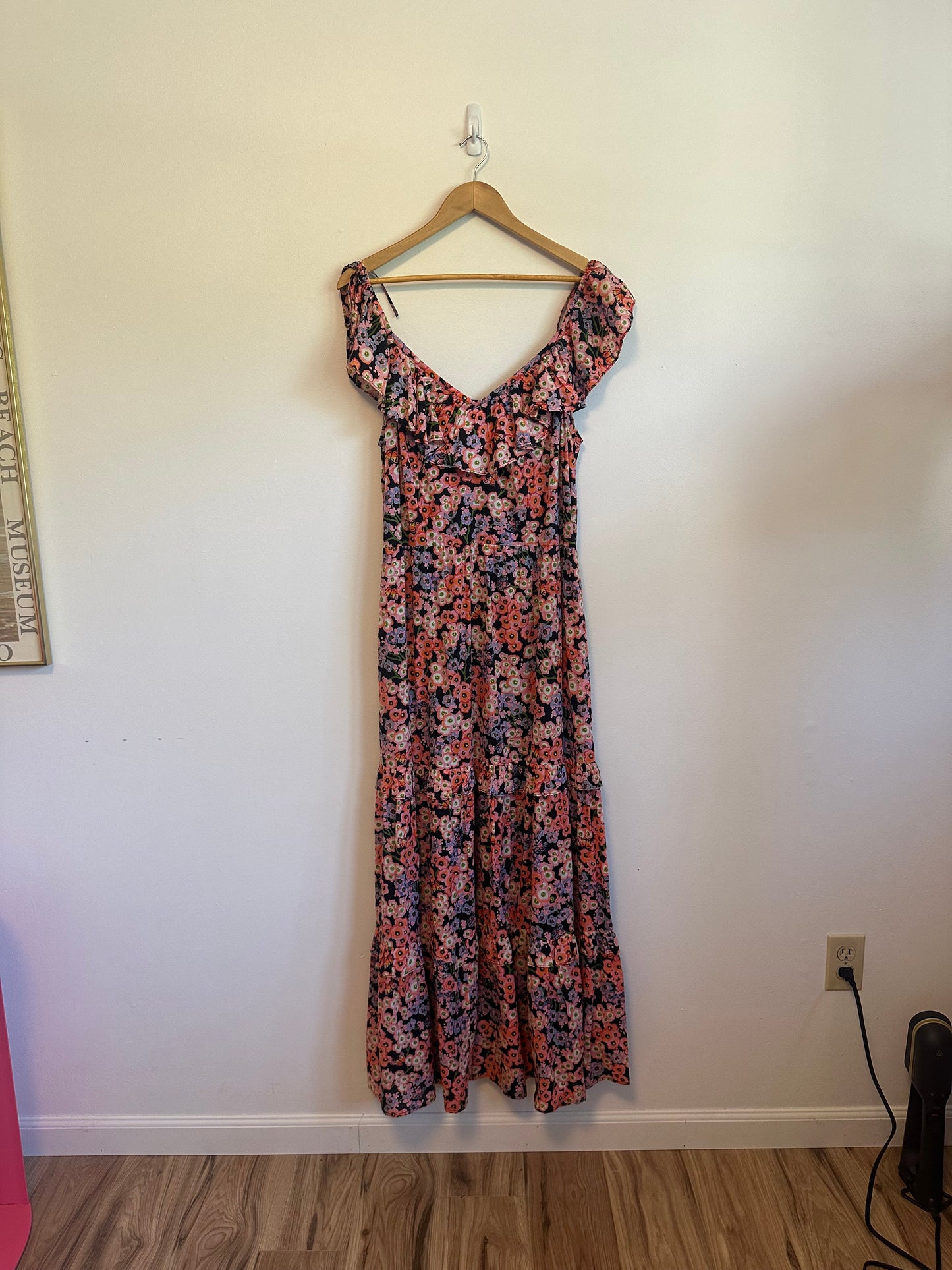 NWT Banjanan Cotton Floral Iggy Maxi Dress | Size Large