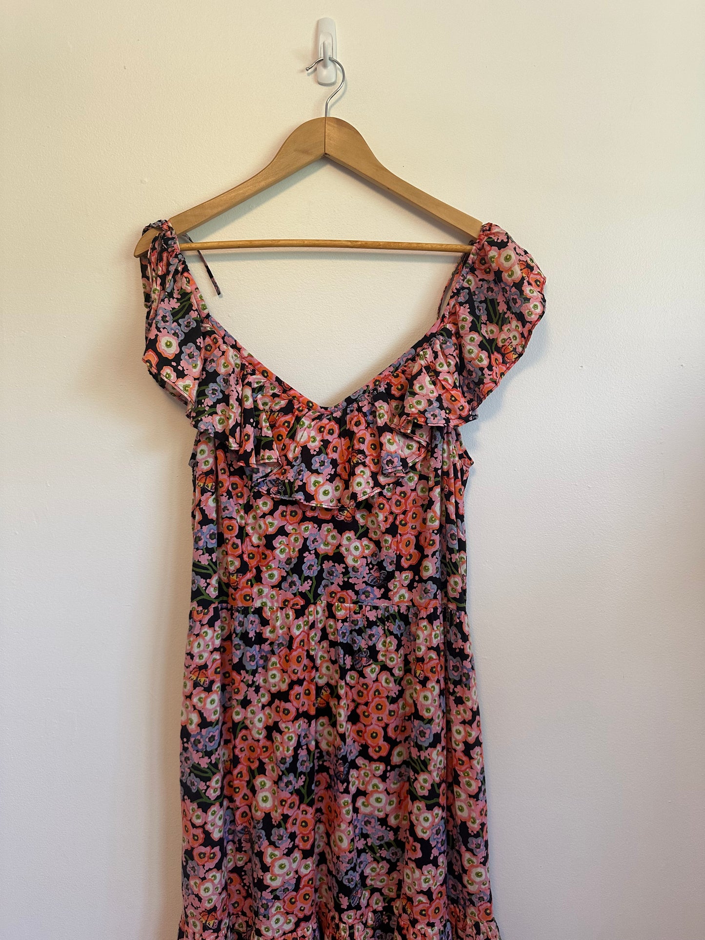 NWT Banjanan Cotton Floral Iggy Maxi Dress | Size Large