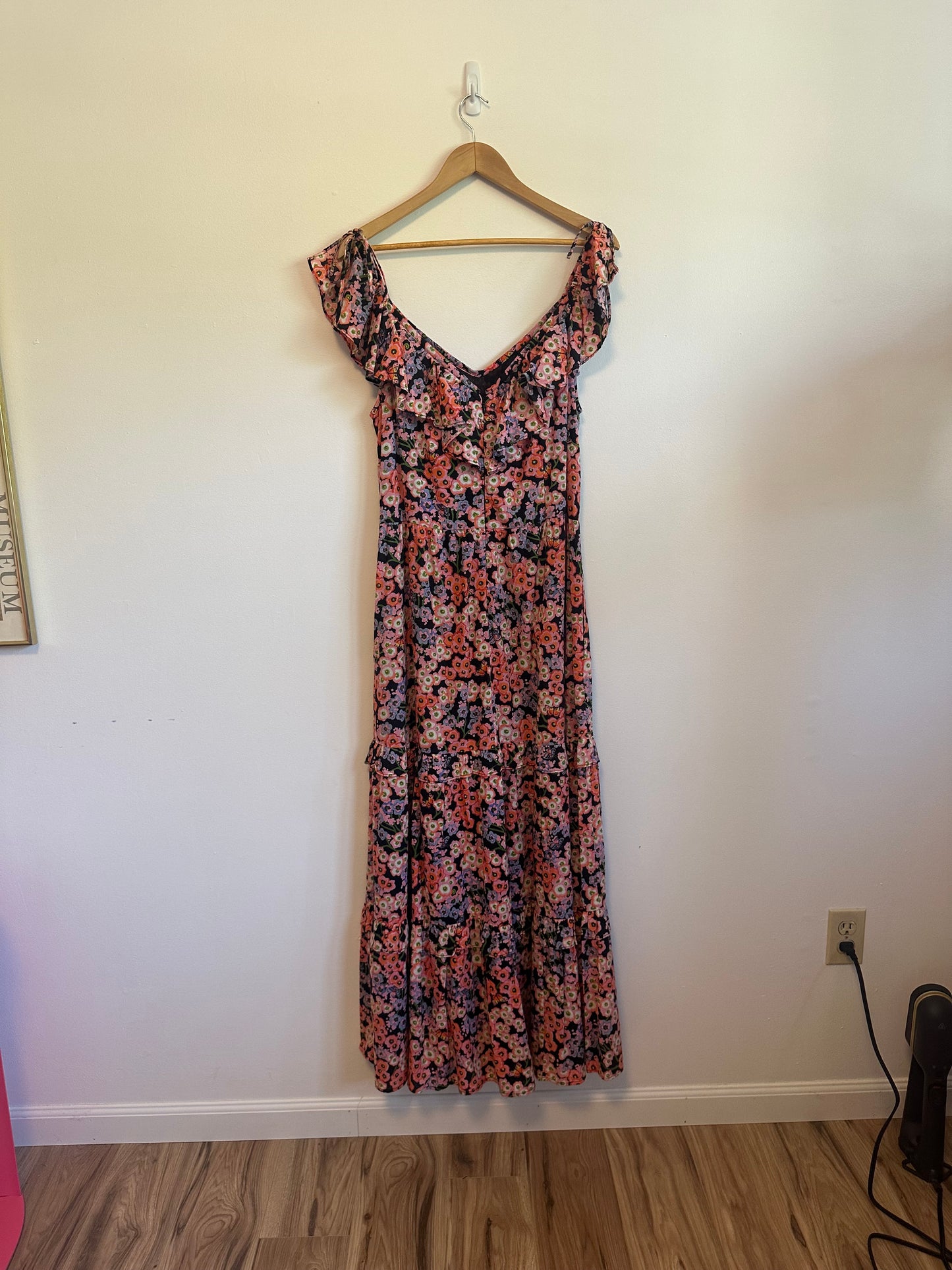 NWT Banjanan Cotton Floral Iggy Maxi Dress | Size Large