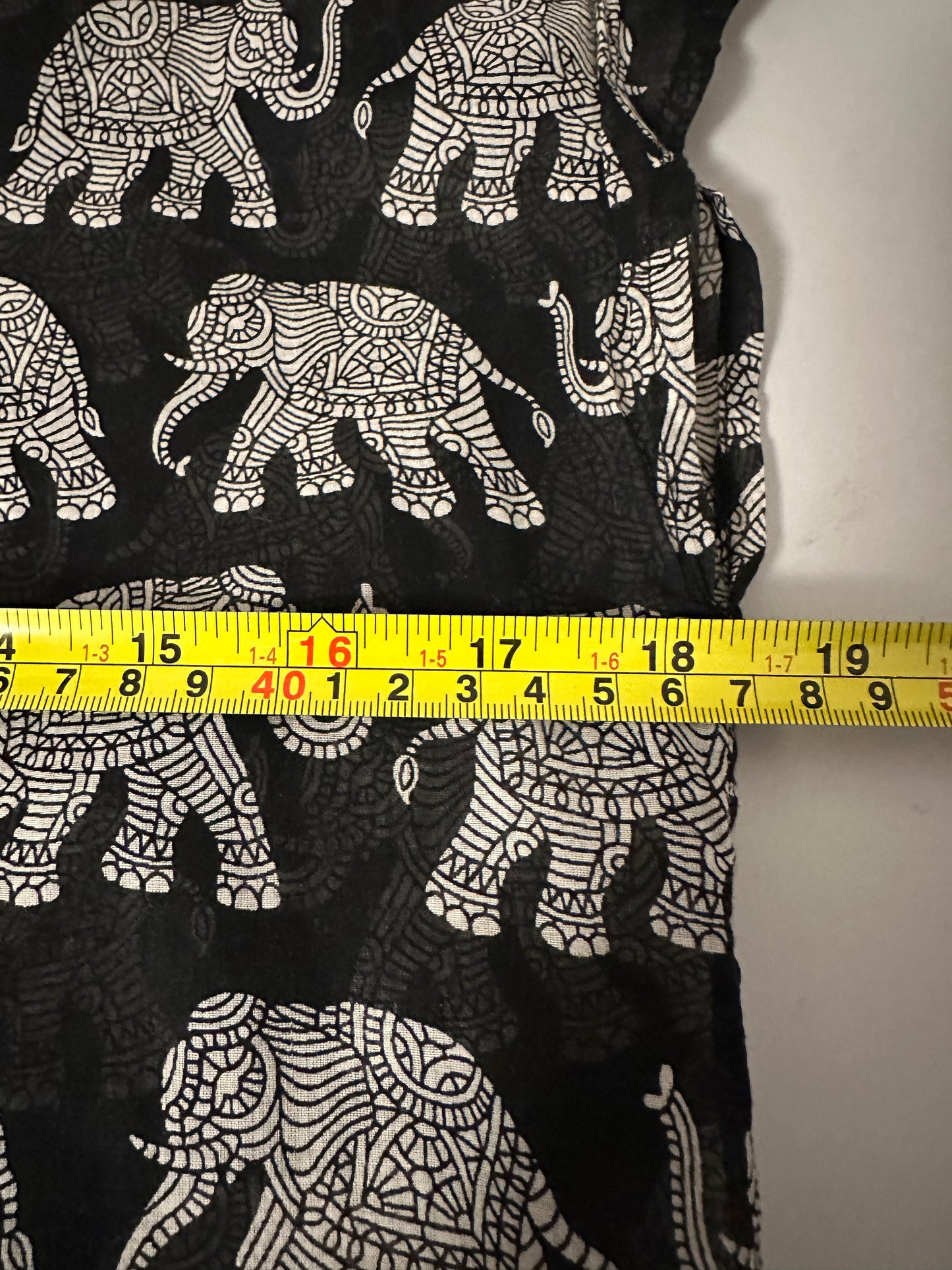 J. Crew Sheer Cover Up With Elephant Batik Pattern | Size XXS