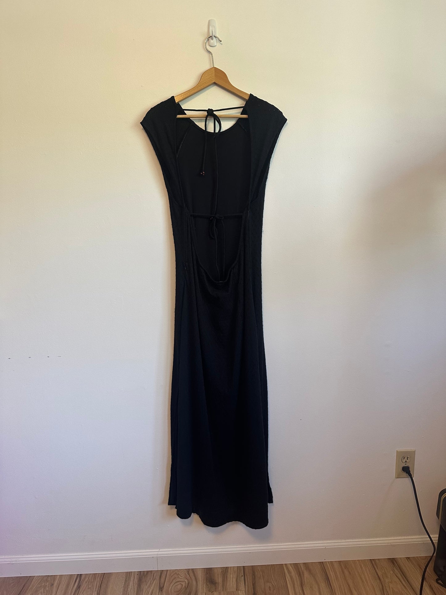 NWT Free People Eventide Midi Dress in Black | Size Large