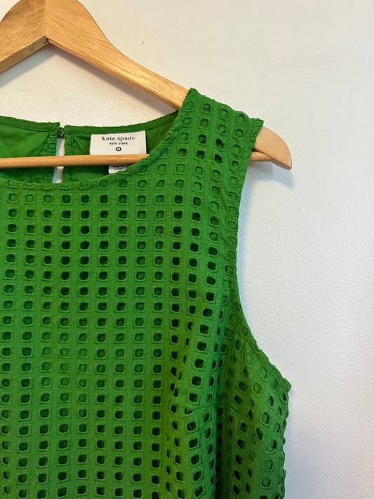 NWT Kate Spade New York x Target Green Eyelet Sleeveless Cotton Top | Size Medium