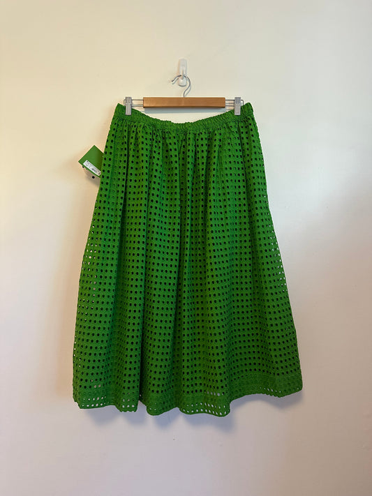 NWT Kate Spade x Target Green Eyelet Cotton Skirt | Size Medium