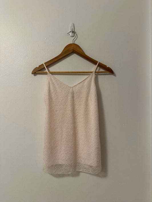 Banana Republic Lace Baby Pink Camisole Tank Top | Size Small