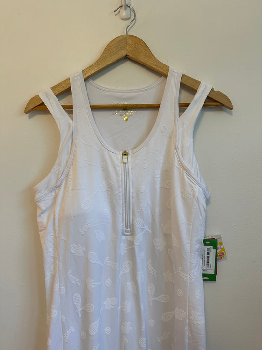 NWT Lilly Pulitzer Delphine Tennis Dress in White | Size Large