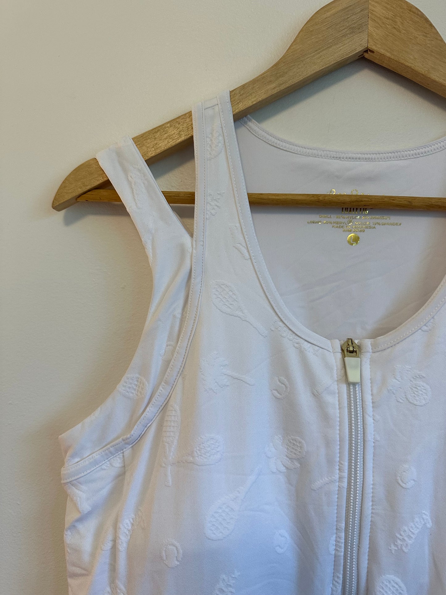NWT Lilly Pulitzer Delphine Tennis Dress in White | Size Large