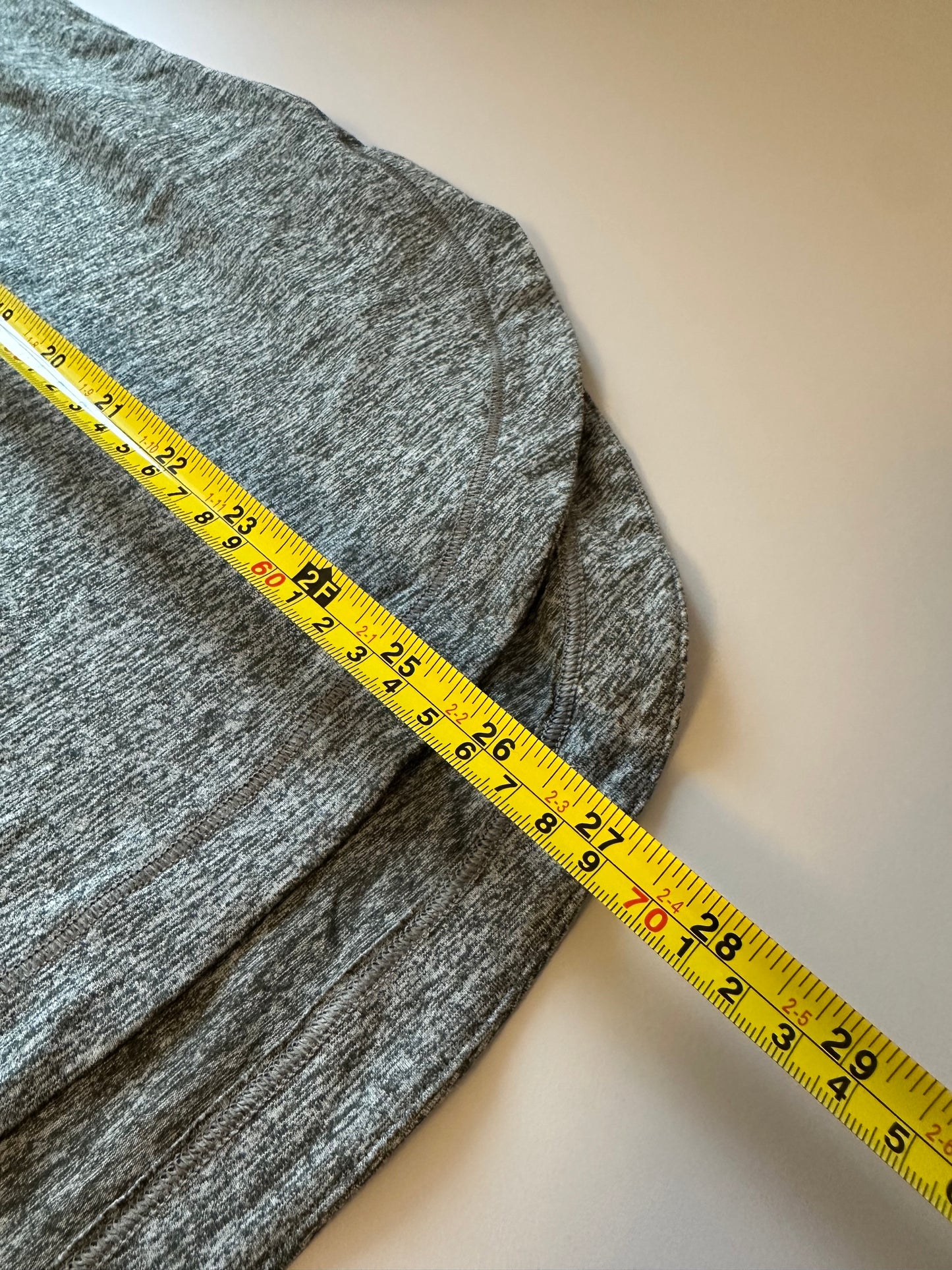 Athleta Lombard Long Sleeve Heathered Green T-Shirt | Size Small