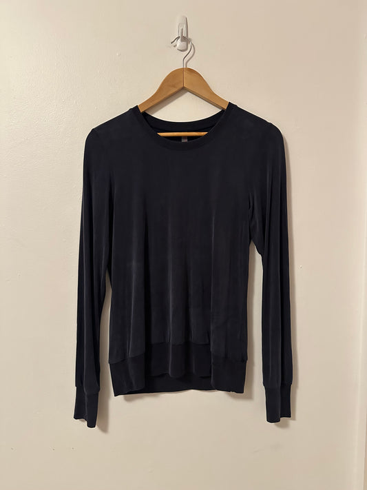 Commando Super Soft Black Long Sleeve T-Shirt | Size XS