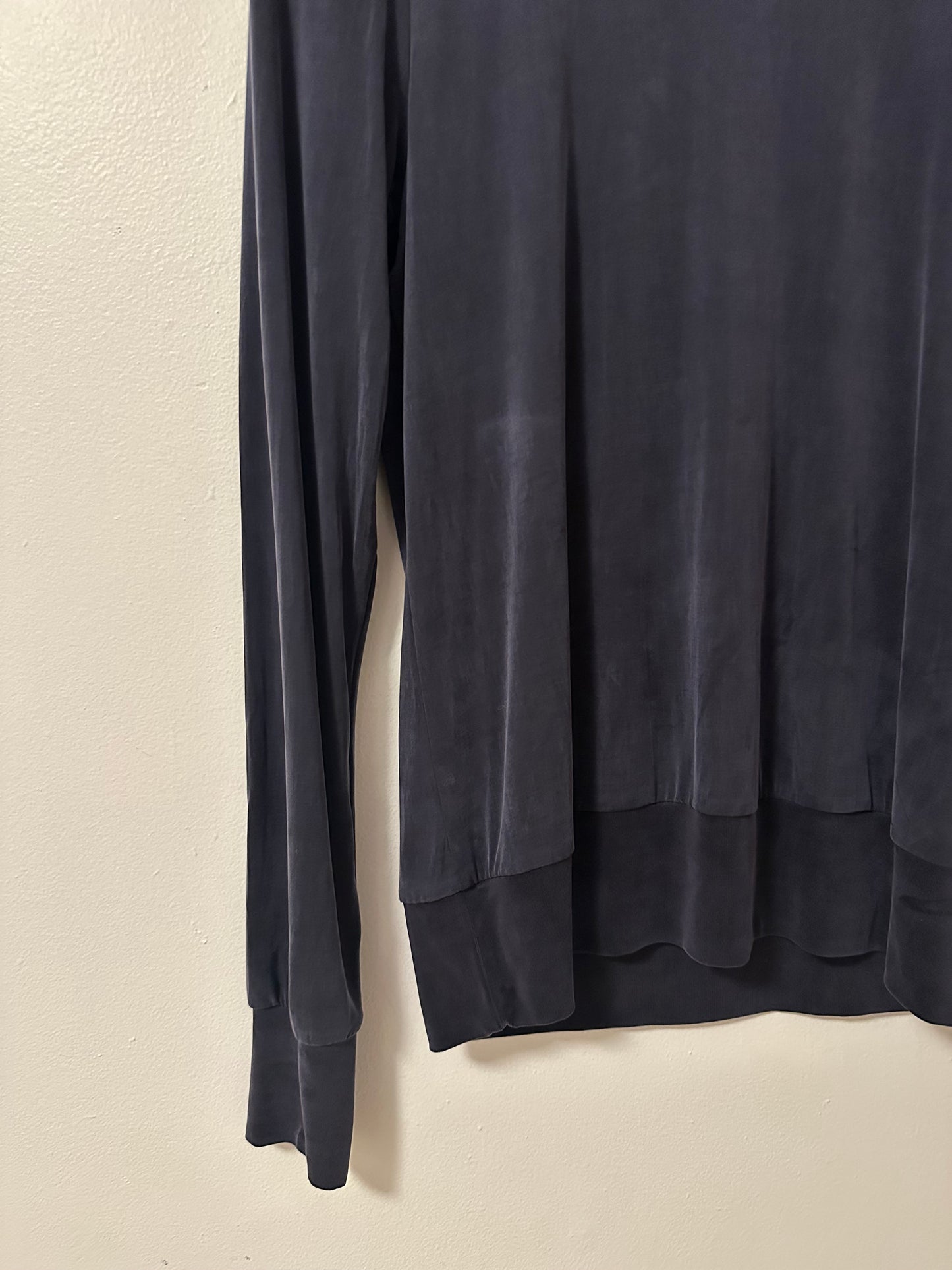 Commando Super Soft Black Long Sleeve T-Shirt | Size XS