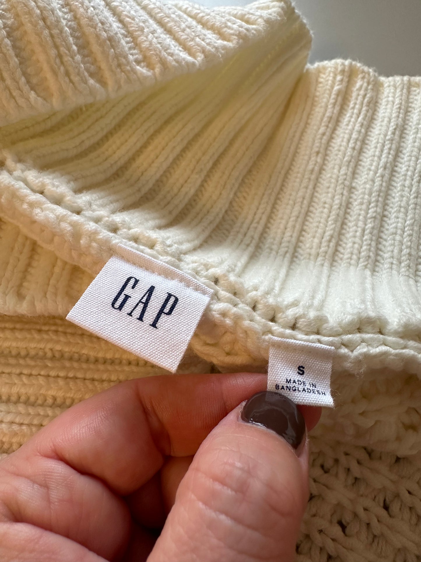 Gap Popcorn Knit Open Cardigan in White | Size Small
