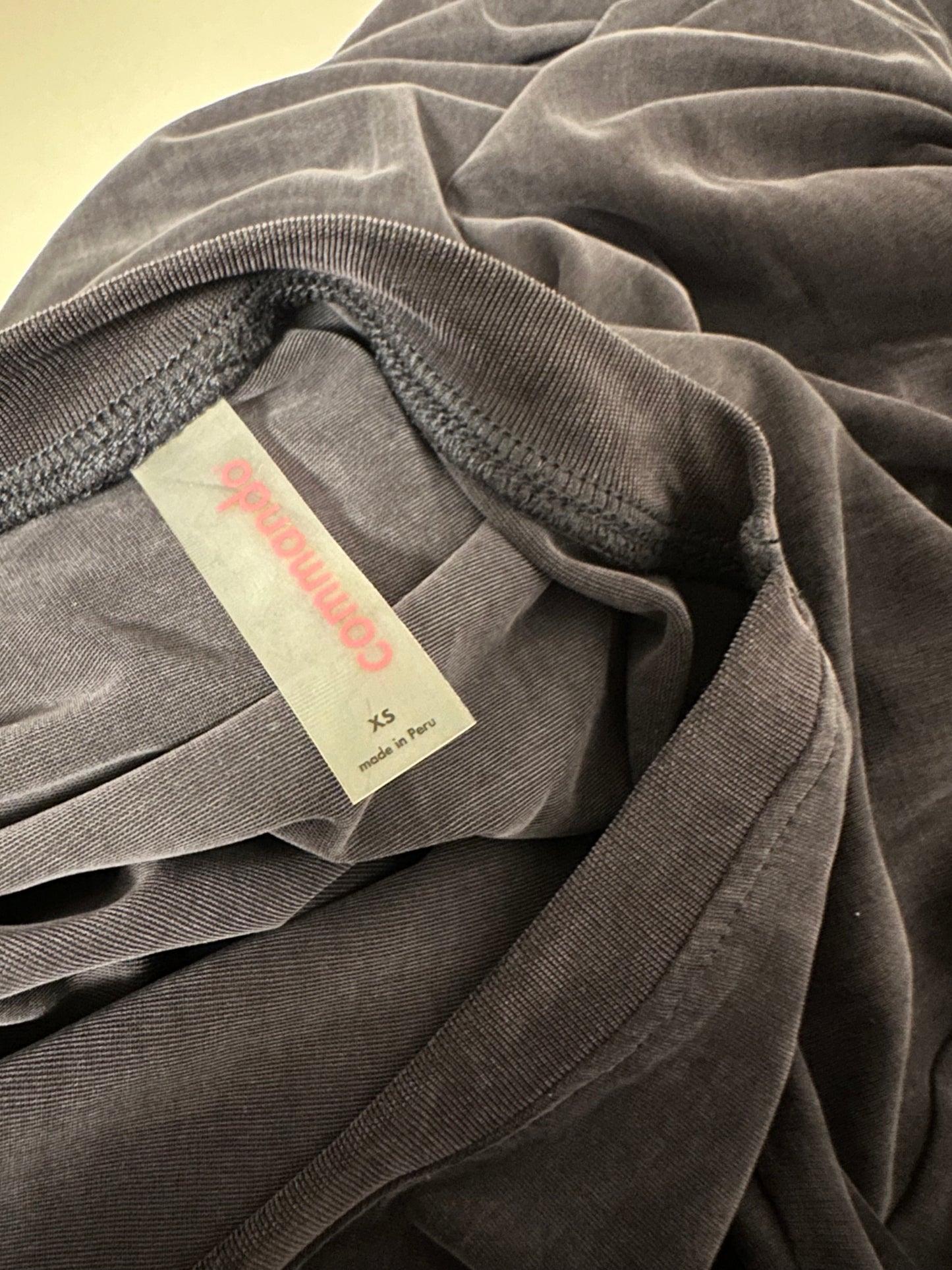 Commando Super Soft Black Long Sleeve T-Shirt | Size XS