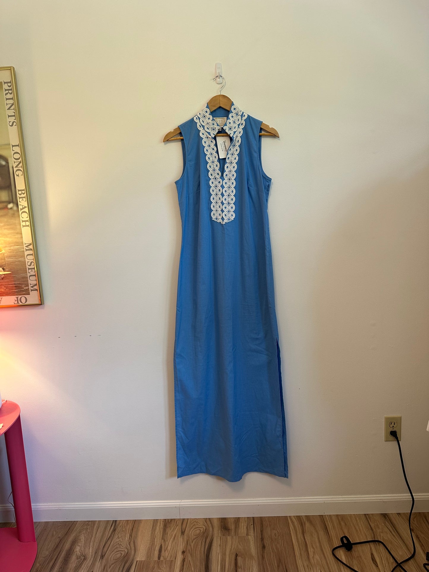 Sail to Sable Cotton and Linen Classic Long Dress | Size Small