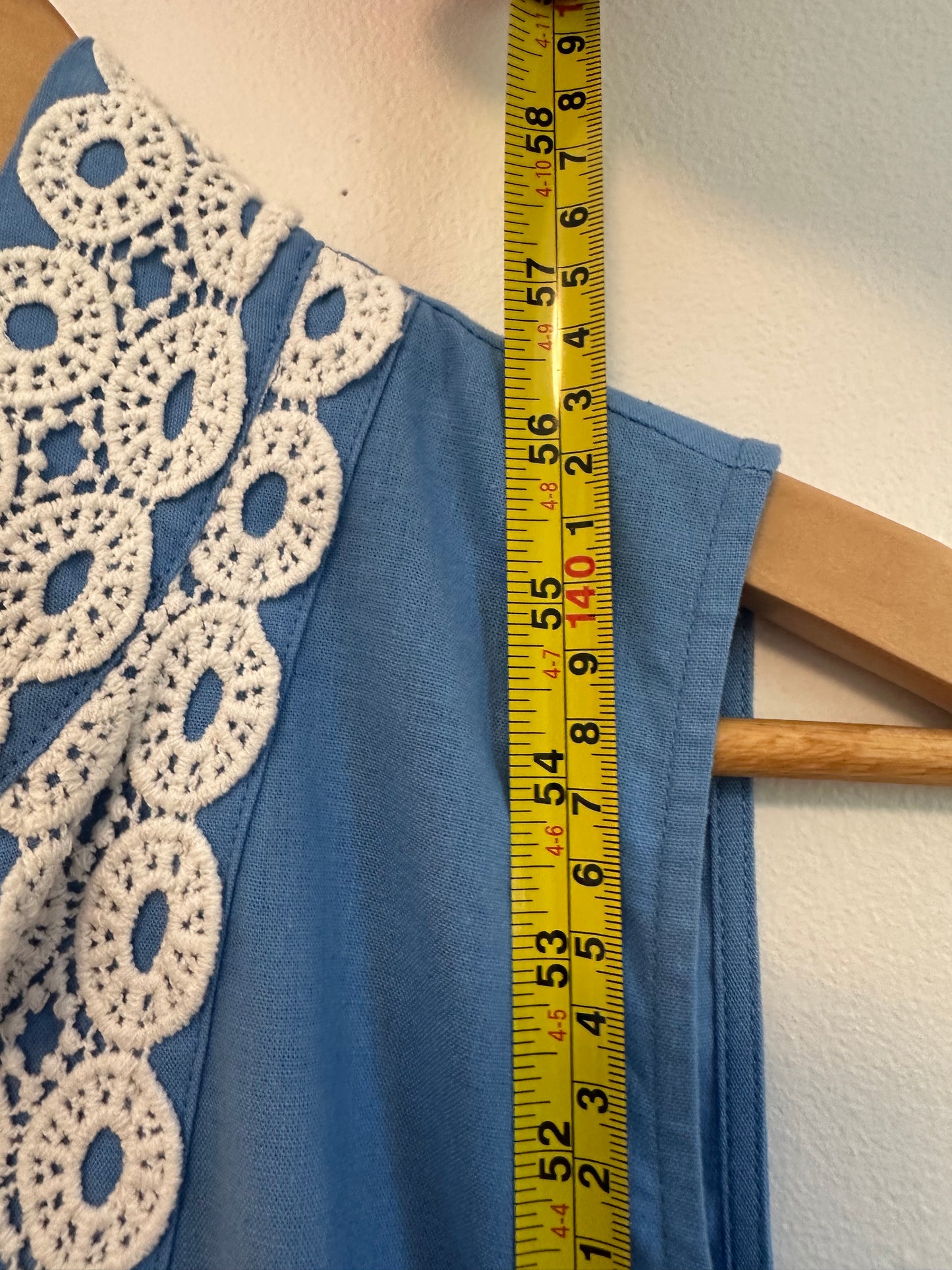 Sail to Sable Cotton and Linen Classic Long Dress | Size Small