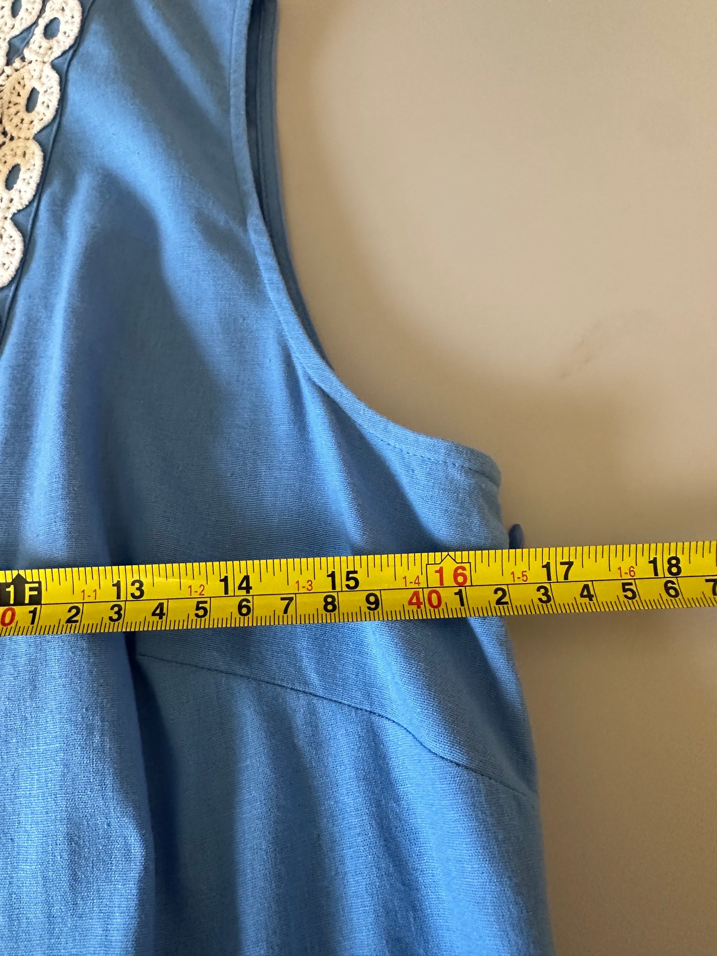 Sail to Sable Cotton and Linen Classic Long Dress | Size Small