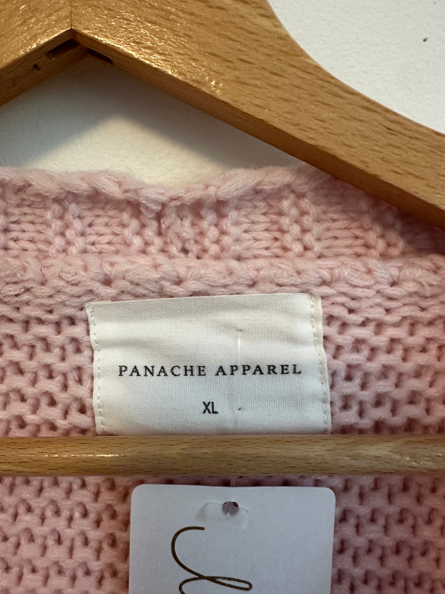 Panache Apparel Apres Ski Oversized Pink Cardigan | Size XL