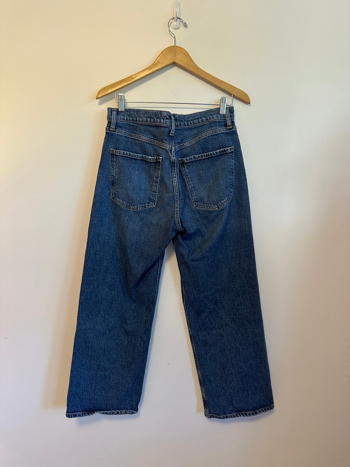 AGOLDE Ren High Rise Straight Leg Jeans in Medium Indigo Wash | Size 29