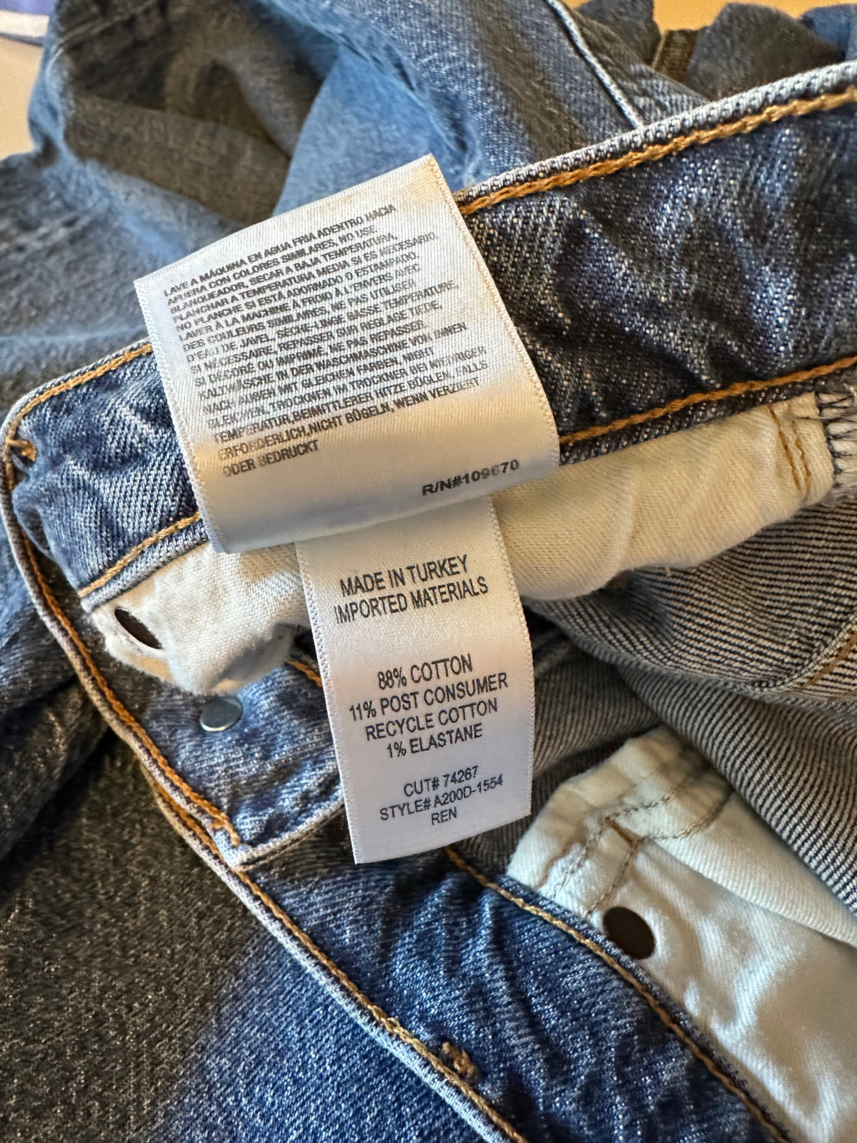 AGOLDE Ren High Rise Straight Leg Jeans in Medium Indigo Wash | Size 29