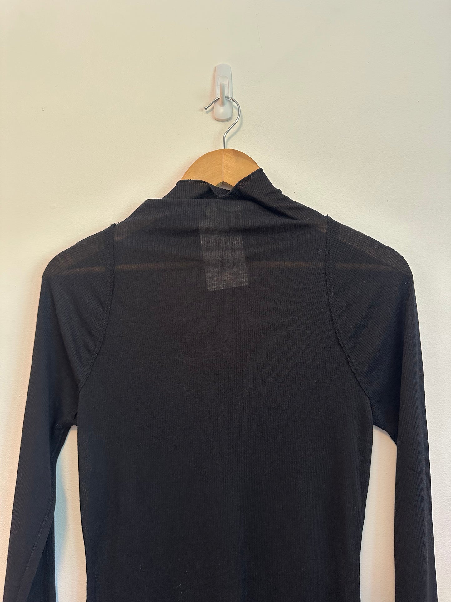 Free People Close to Home Layering Ribbed Turtleneck in Black | Size Medium