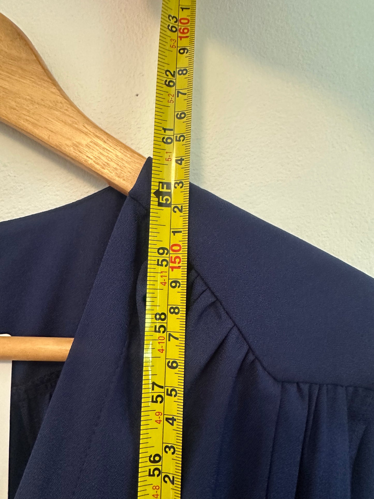 NWT Yumi Kim Swept Away Wrap Maxi Dress in Navy Blue | Size Large