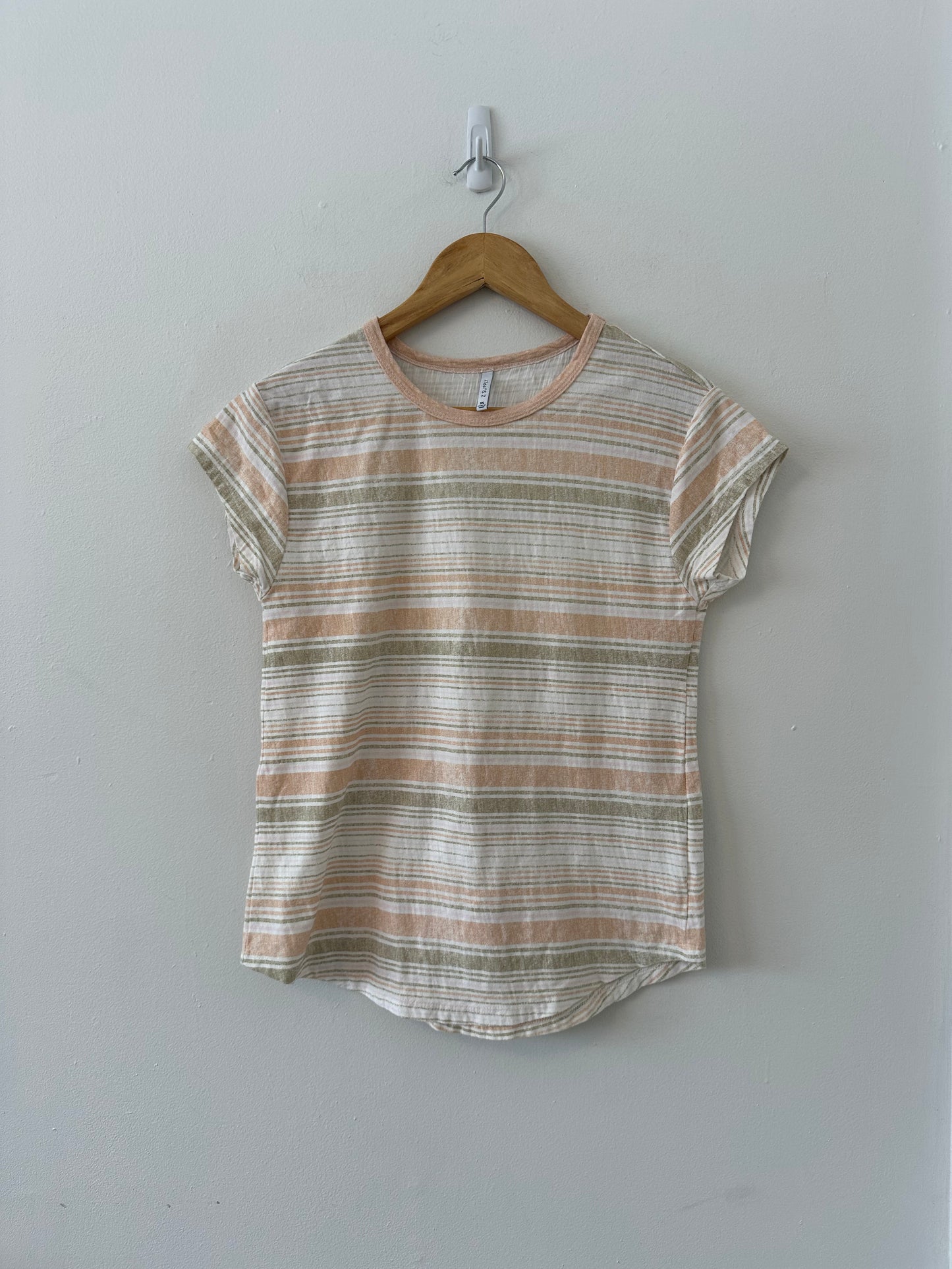 Z Supply Striped Cotton Crewneck T-Shirt | Size XS