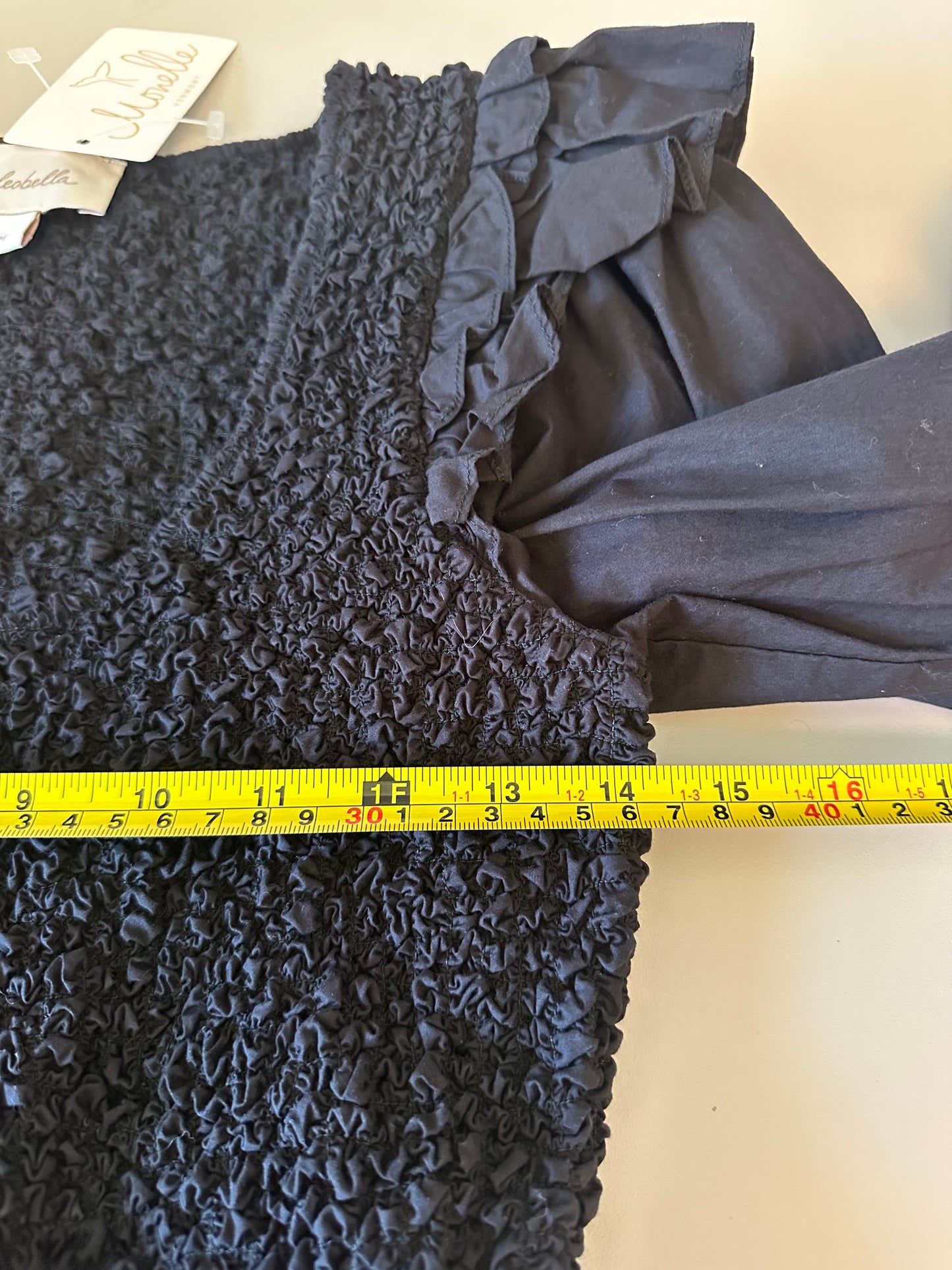 Cleobella Veronika Solid Blouse in Black | Size Medium