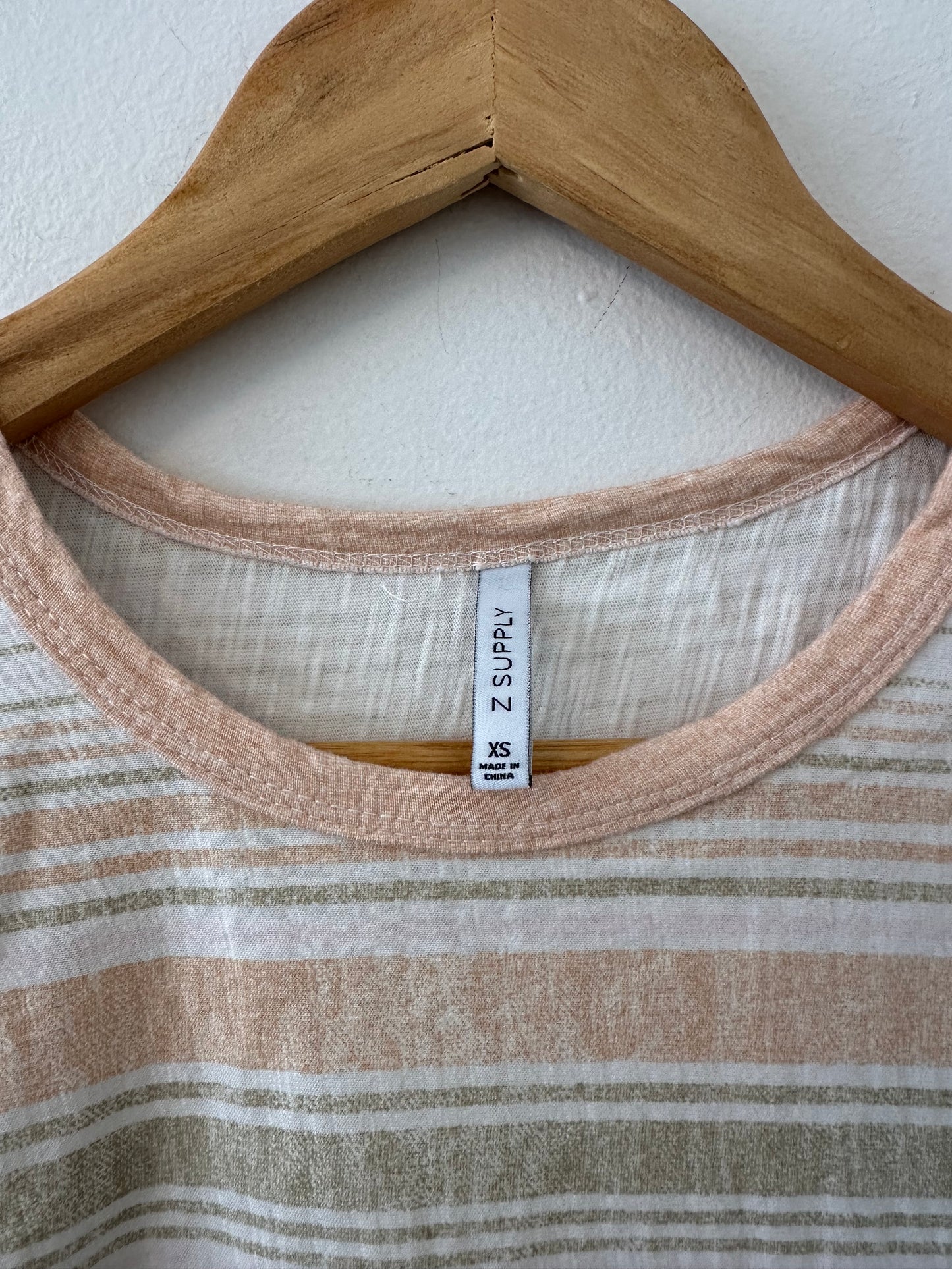 Z Supply Striped Cotton Crewneck T-Shirt | Size XS