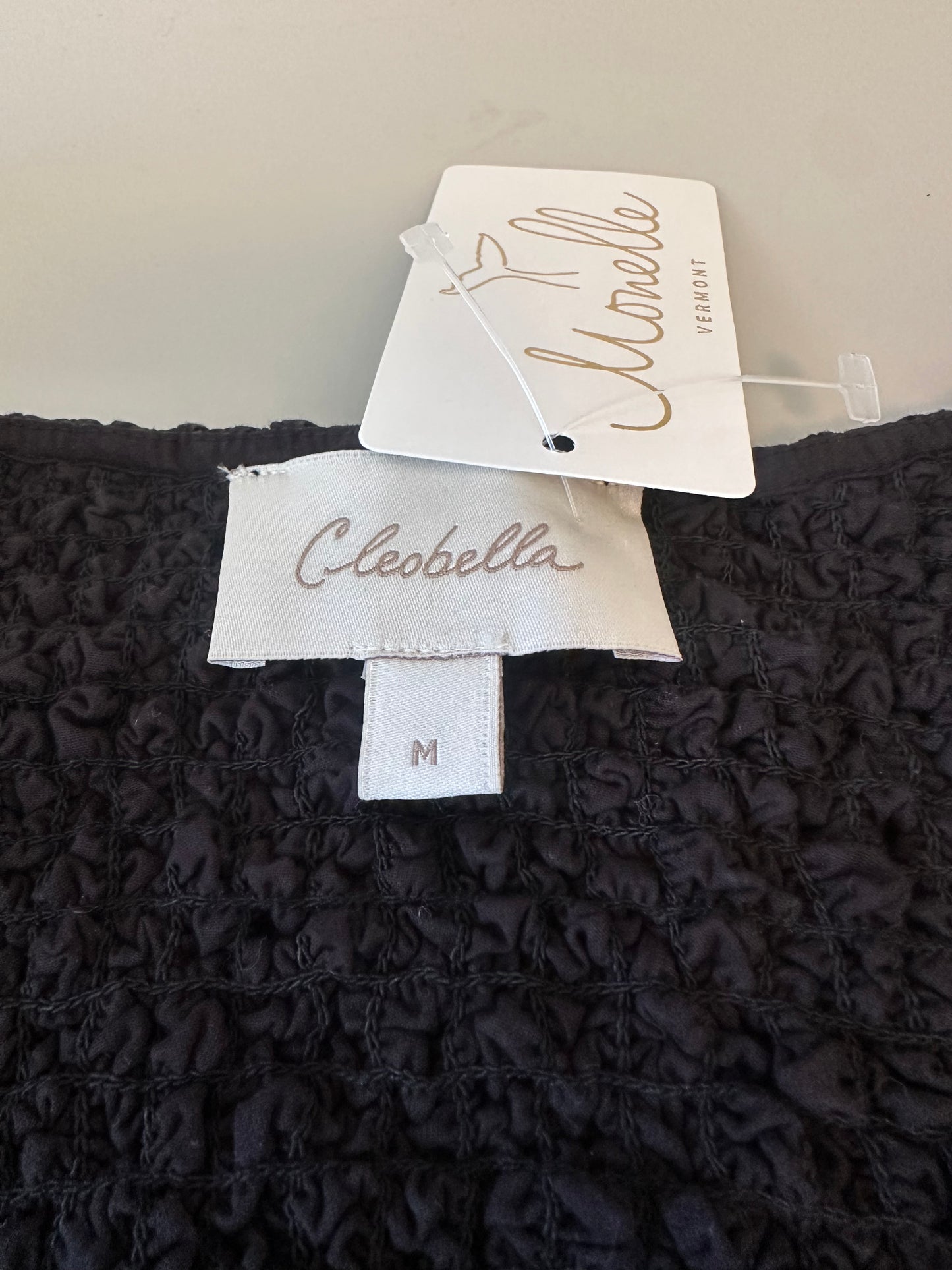 Cleobella Veronika Solid Blouse in Black | Size Medium