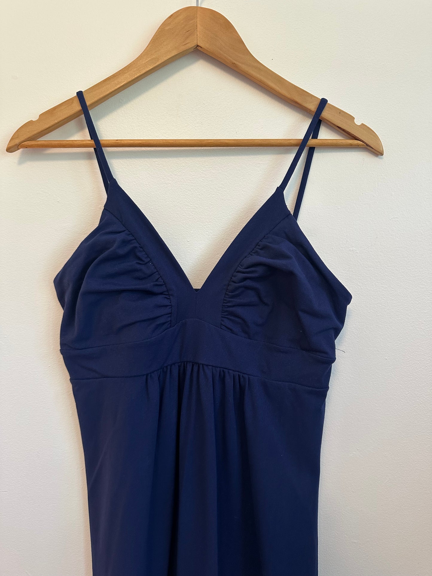 Susana Monaco Empire Waist Babydoll Dress in Navy Blue | Size Large