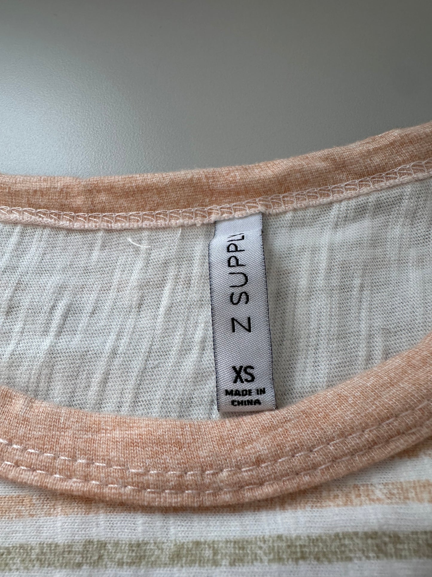 Z Supply Striped Cotton Crewneck T-Shirt | Size XS