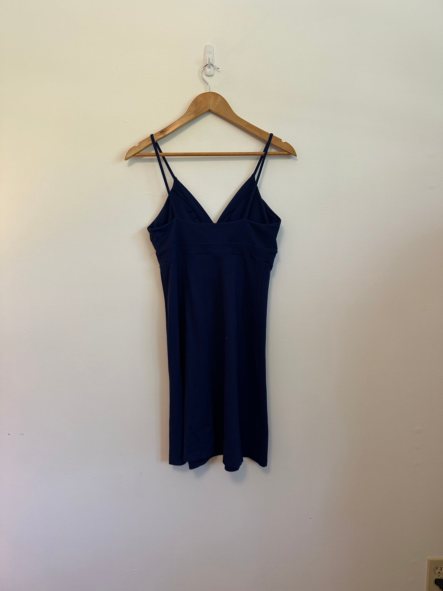Susana Monaco Empire Waist Babydoll Dress in Navy Blue | Size Large