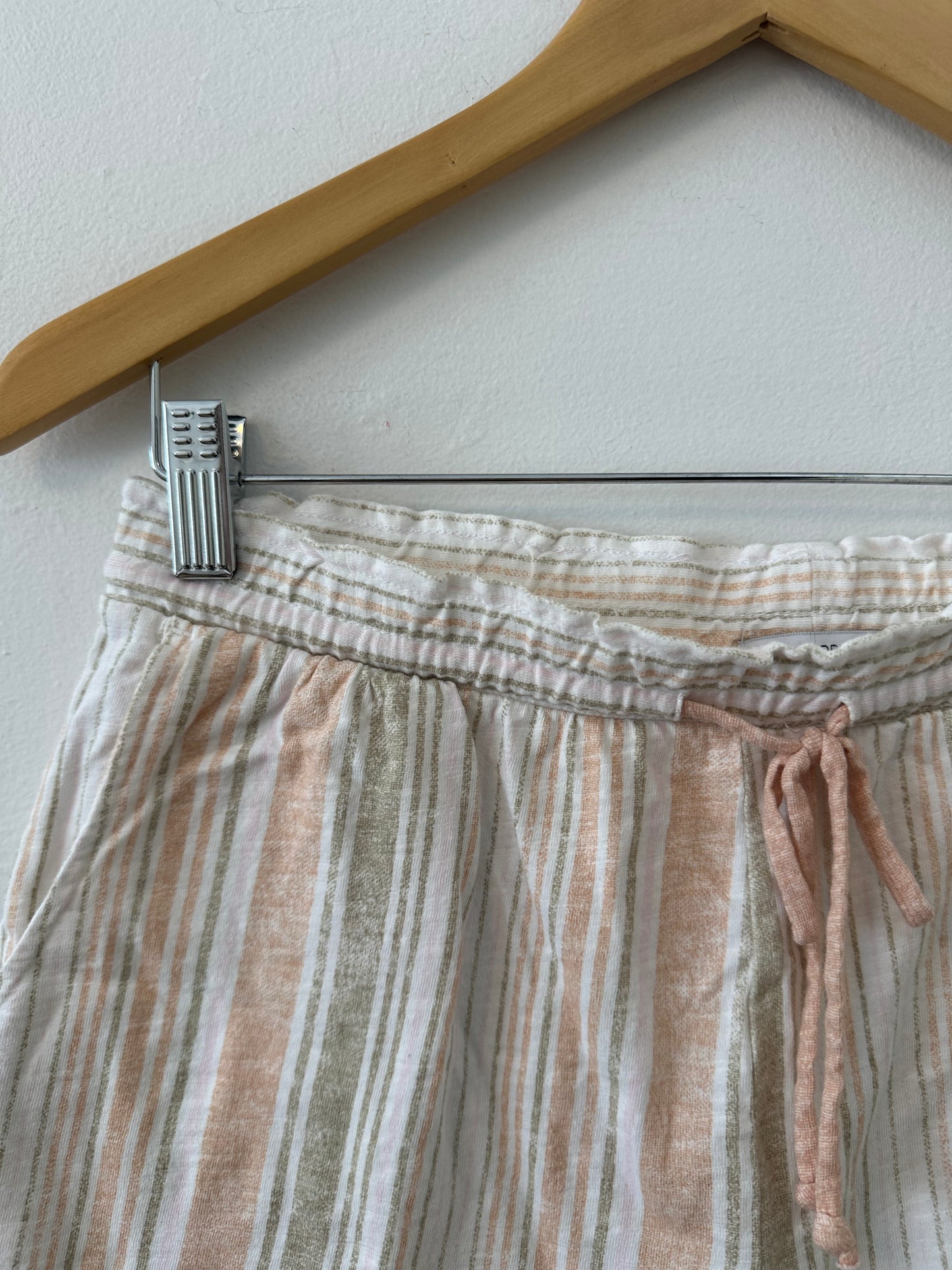 Z Supply Mila Striped Cotton Pull On Shorts | Size Small