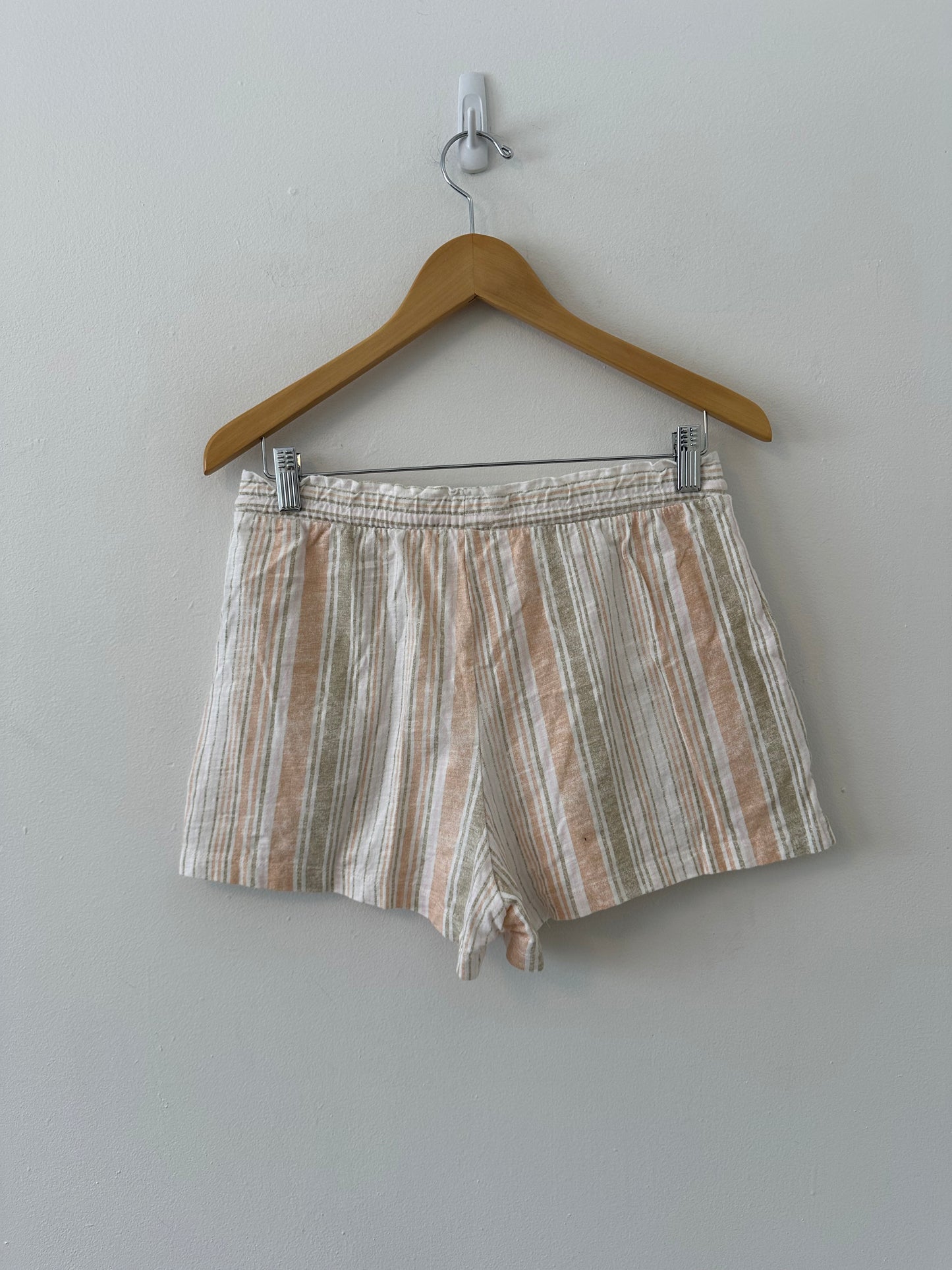 Z Supply Mila Striped Cotton Pull On Shorts | Size Small