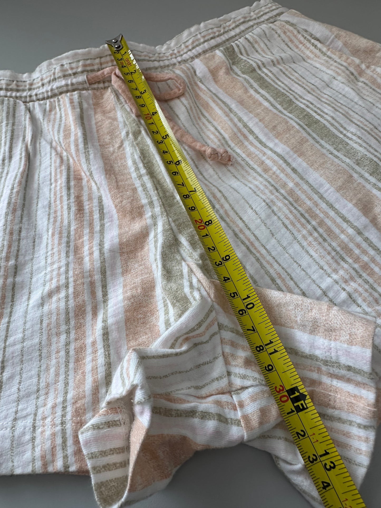 Z Supply Mila Striped Cotton Pull On Shorts | Size Small