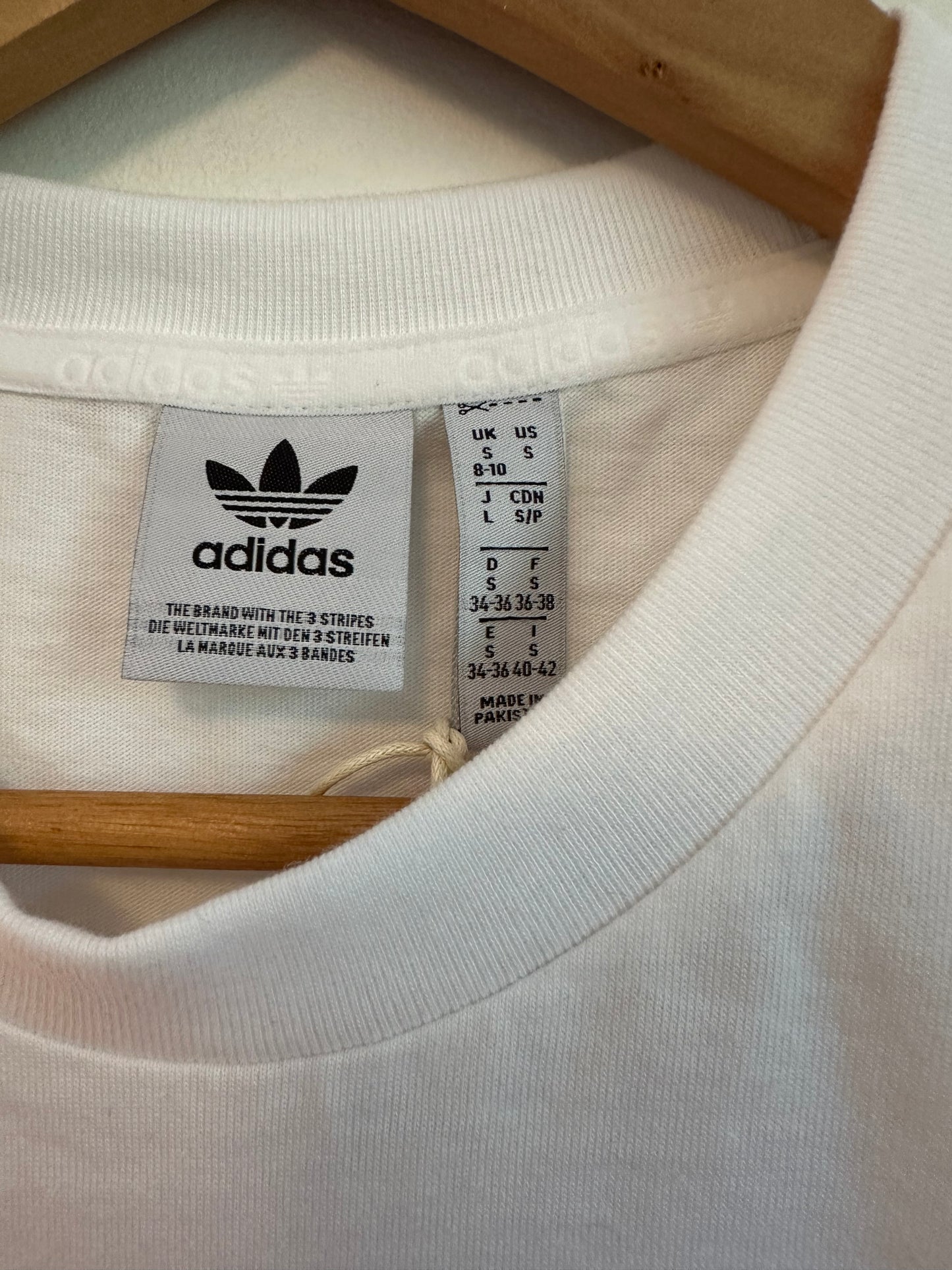 NWT Adidas Essentials Slim Fit T-Shirt in White | Size Small