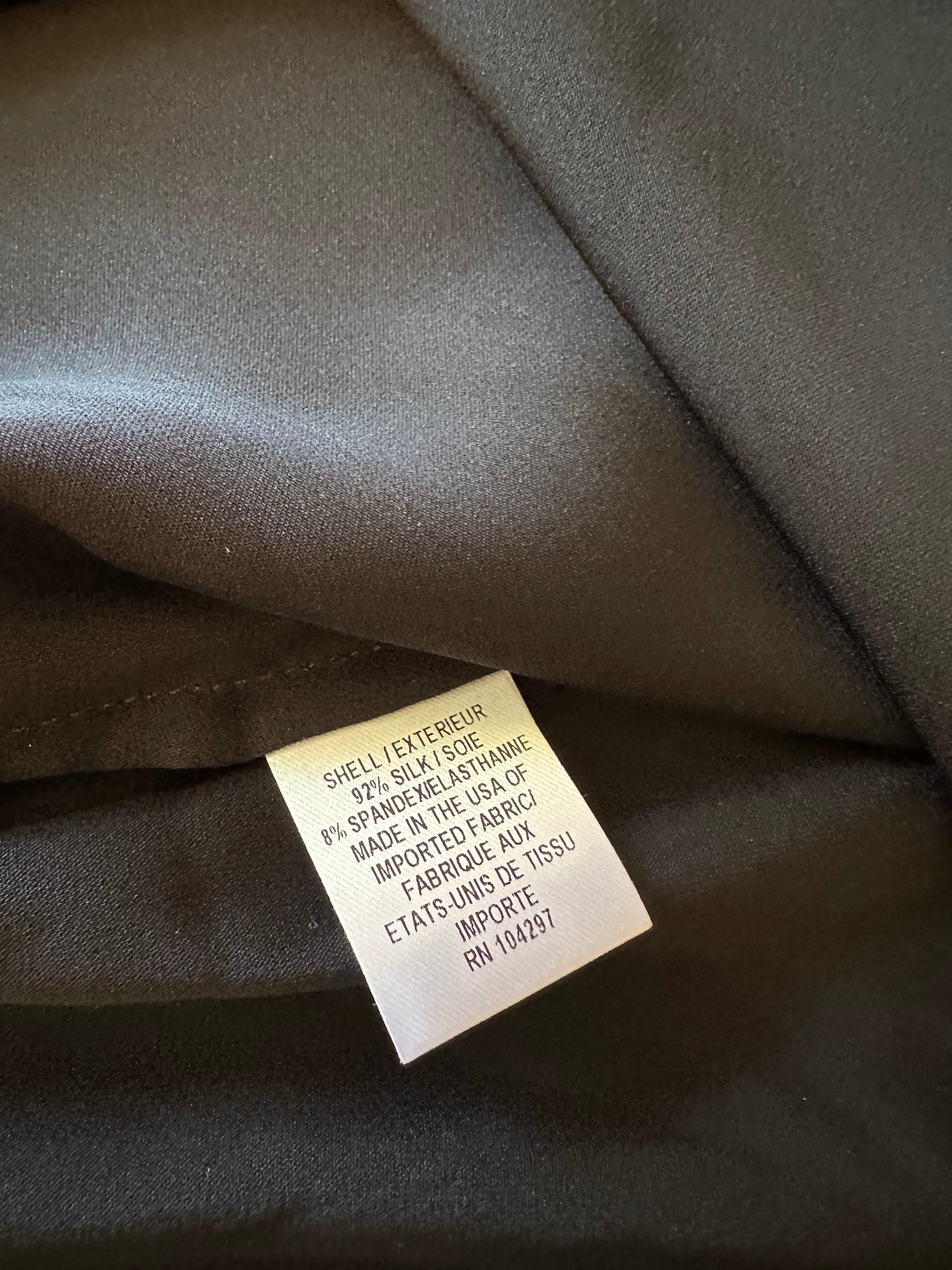 Milly Bow Front Side Button Silk Blouse in Black | Size 10