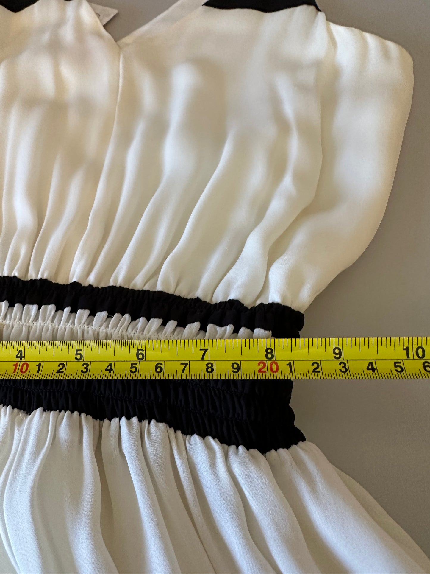 NWT Parker Adelaide Silk Black and White Maxi Dress | Size Small
