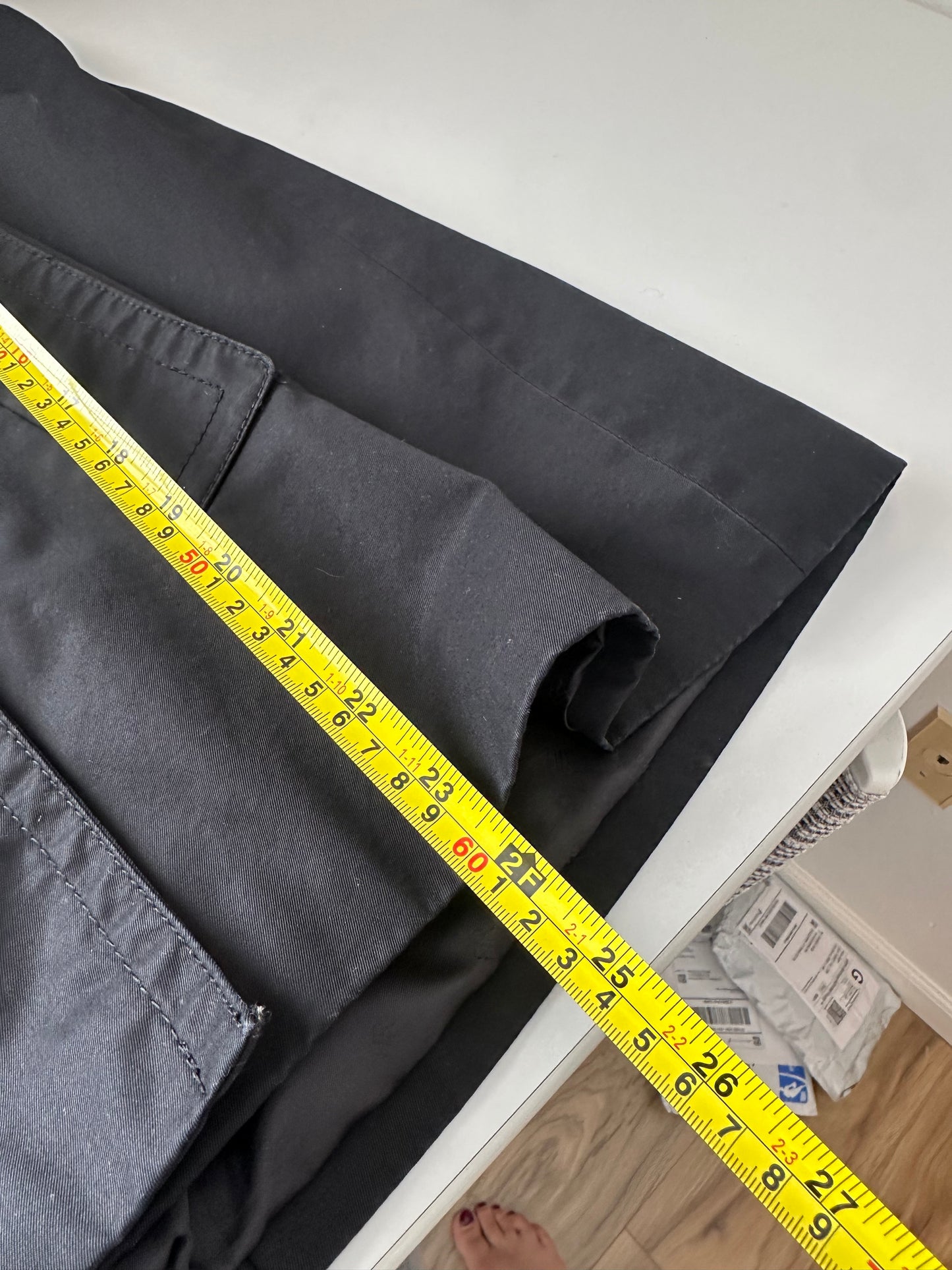 Banana Republic Black Short Classic Cotton Trench Coat | Size Small