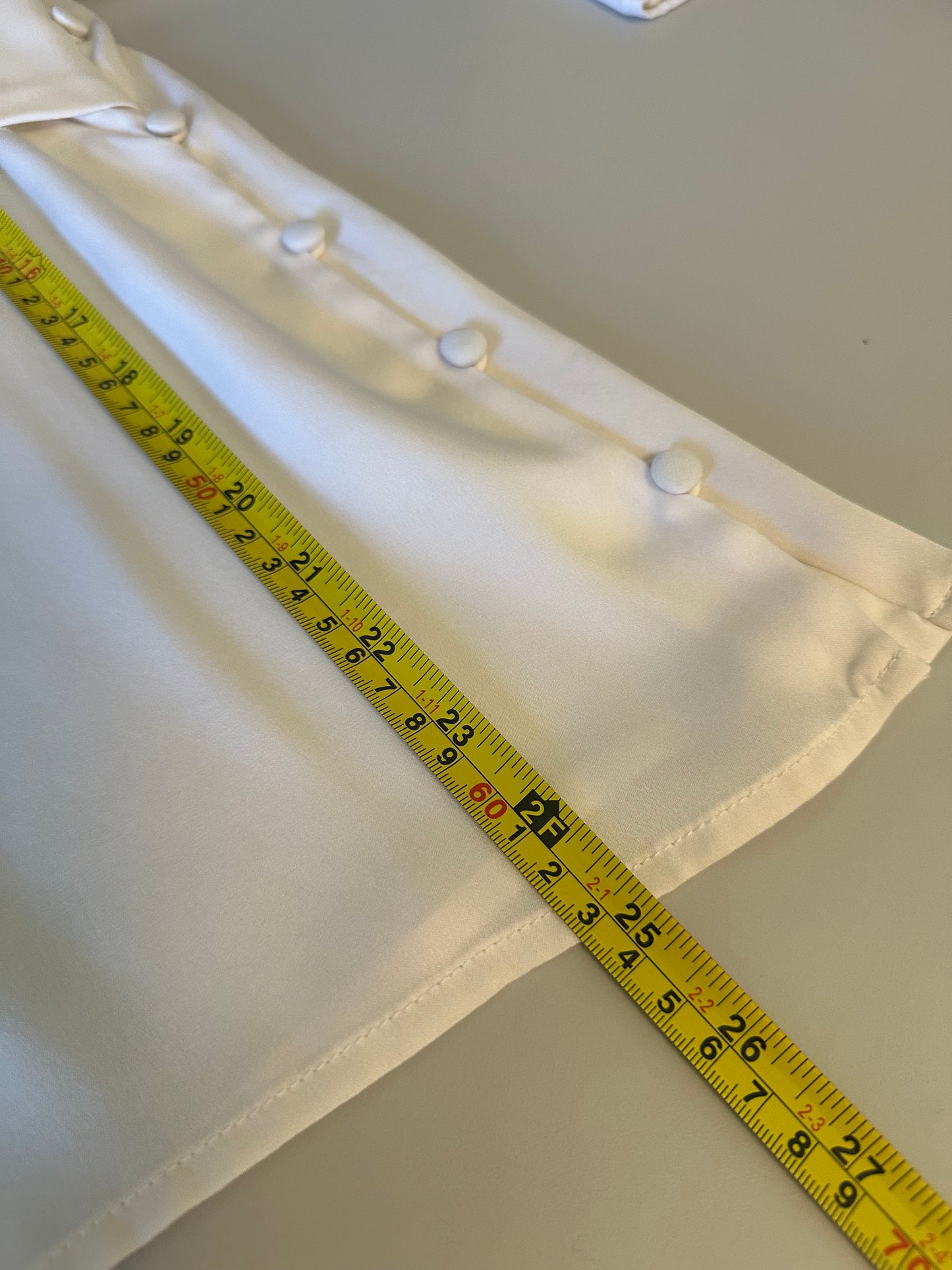 Milly Cream Bow Front Side Button Silk Blouse | Size 8