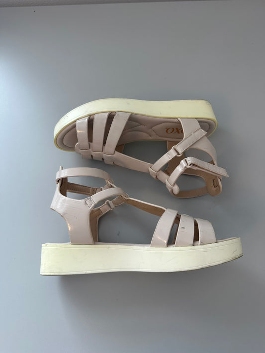 XOXO Pink Ankle Strap Sandals | Size 6