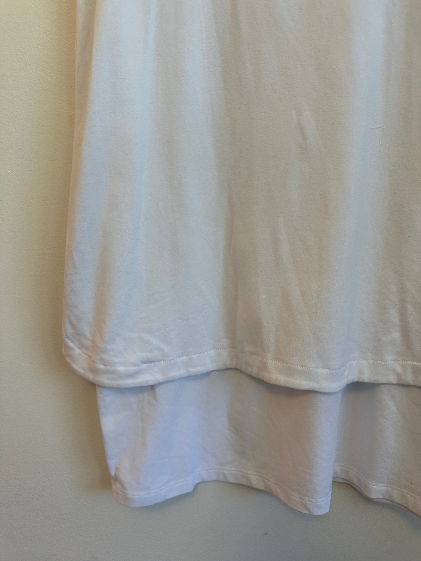 Susana Monaco White Short Sleeve T-Shirt Dress | Size Large