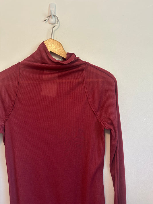 Free People Close to Home Layering Ribbed Turtleneck in Black | Size Medium