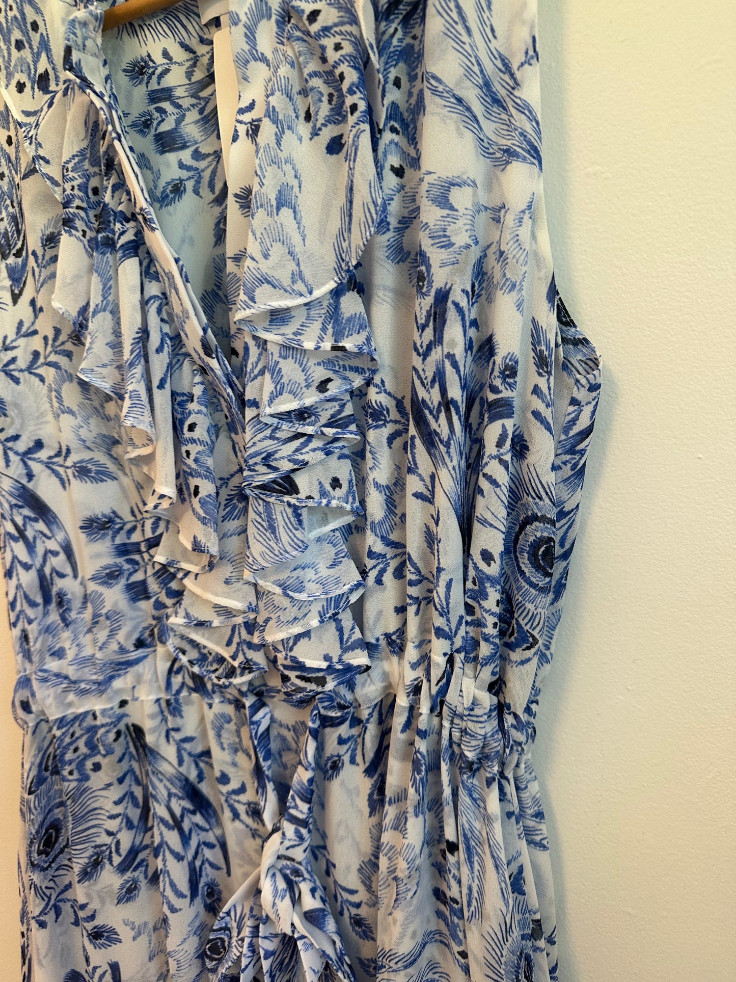 Misa Los Angeles Audra Midi Dress in Peacock Blue | Size Large