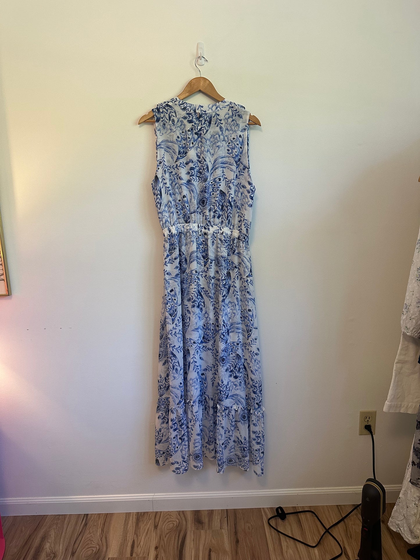 Misa Los Angeles Audra Midi Dress in Peacock Blue | Size Large
