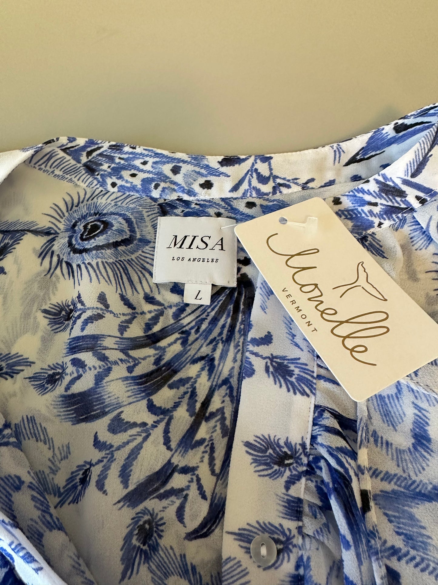 Misa Los Angeles Audra Midi Dress in Peacock Blue | Size Large