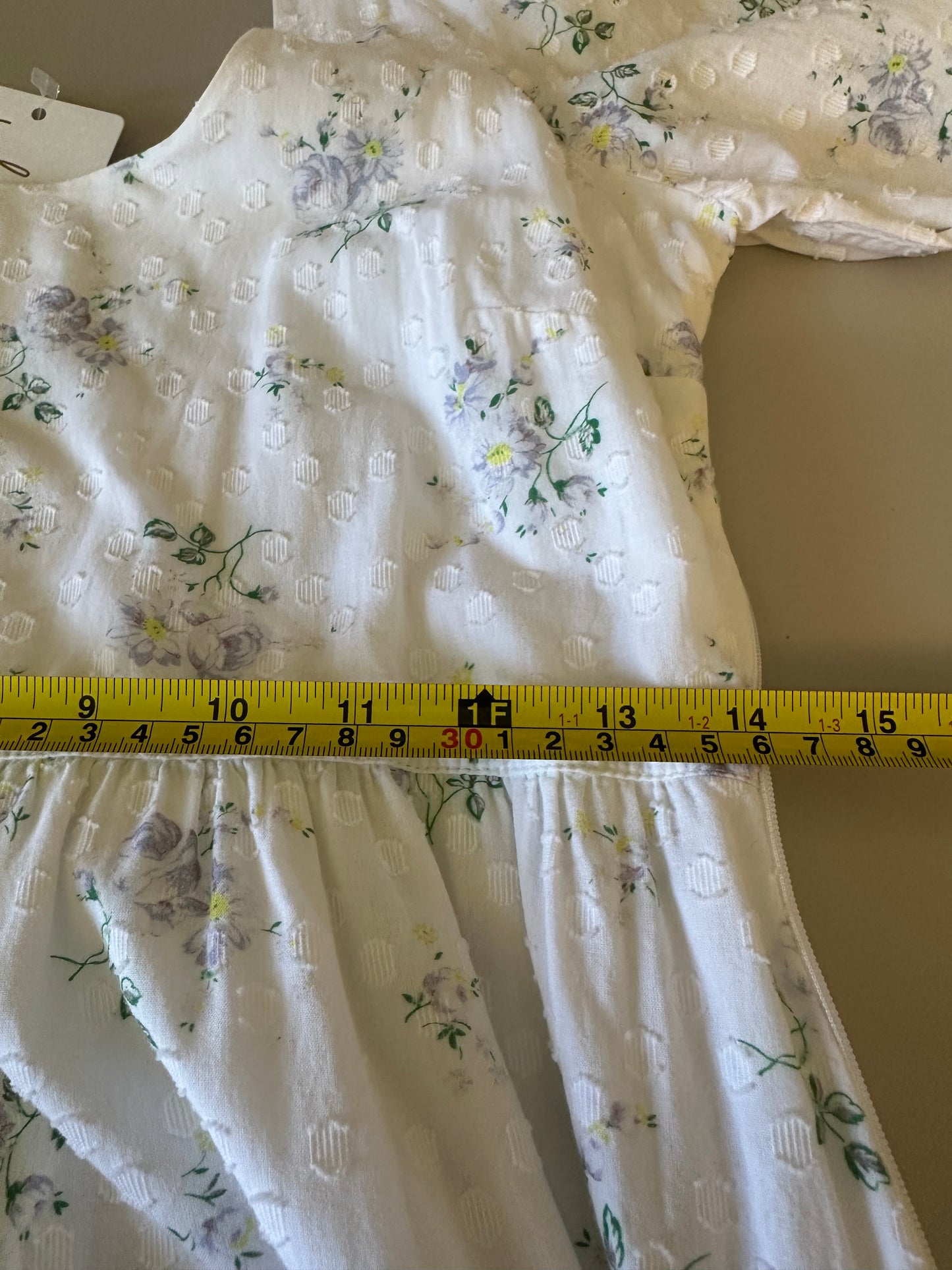 Love Shack Fancy Colby Textured Dot Floral Maxi Dress | Size 6