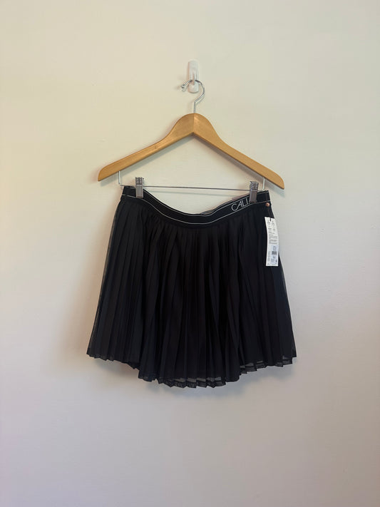 NWT Calia Pleated Mesh Skort in Black | Size Large