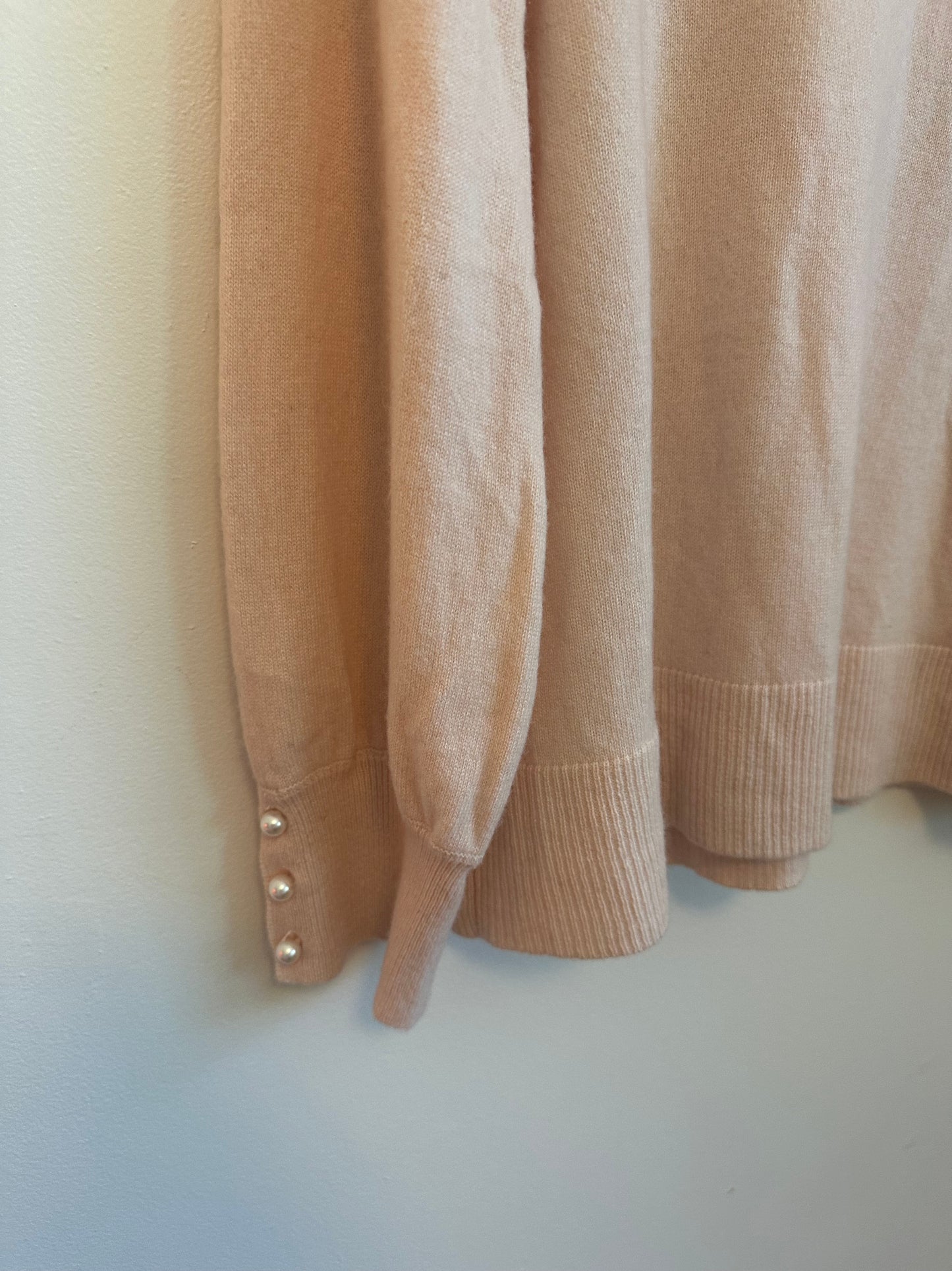 Cortland Park Baby Pink Cashmere Sweater | Size Large